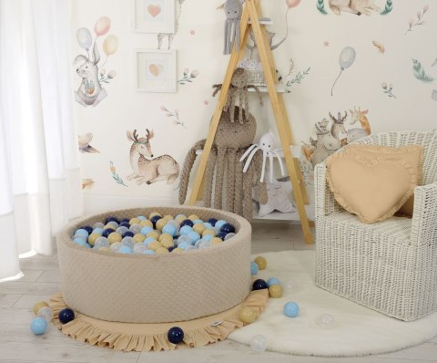 Suchy basen minky H-30 cm z piłkami 200szt.- beżowy Suchy basen minky H-30 cm z piłkami 200szt.- beżowy