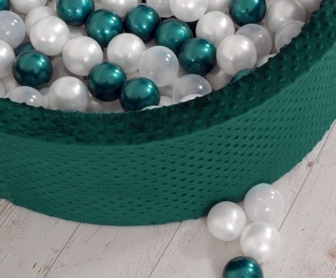 Suchy basen minky H-30 cm z piłkami 200szt.- butelkowa zieleń Suchy basen minky H-30 cm z piłkami 200szt.- butelkowa zieleń