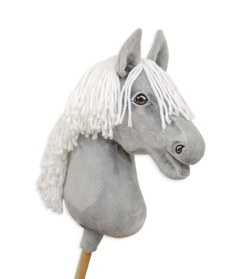 Hobby Horse Duży koń na kiju Premium - siwy z białą grzywą A3 Hobby Horse Duży koń na kiju Premium - siwy z białą grzywą A3