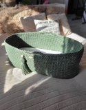 Kosz Mojżesza BOHO bawełniany Handmade z materacykiem - szałwia