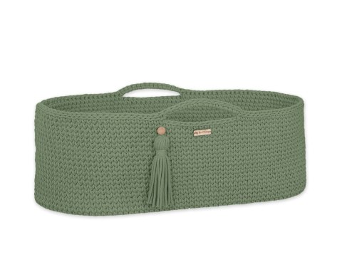 Kosz Mojżesza BOHO bawełniany Handmade z materacykiem - szałwia Kosz Mojżesza BOHO bawełniany Handmade z materacykiem - szałwia