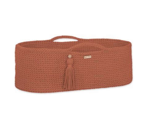 Kosz Mojżesza BOHO bawełniany Handmade z materacykiem - terracotta Kosz Mojżesza BOHO bawełniany Handmade z materacykiem - terracotta