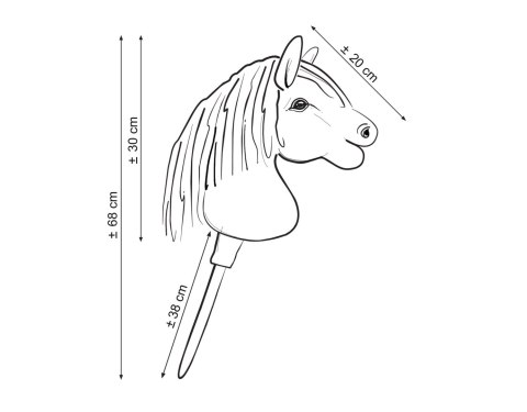 Hobby Horse Mały koń na kiju Premium - kasztan A4 Hobby Horse Mały koń na kiju Premium - kasztan A4
