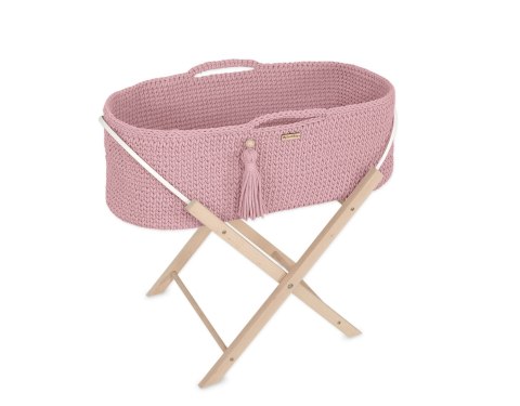 Kosz Mojżesza BOHO Handmade ze stojakiem - pastel pink Kosz Mojżesza BOHO Handmade ze stojakiem - pastel pink