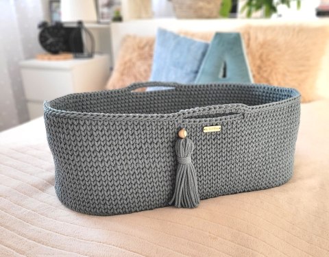Kosz Mojżesza BOHO bawełniany Handmade z materacykiem - laurel Kosz Mojżesza BOHO bawełniany Handmade z materacykiem - laurel
