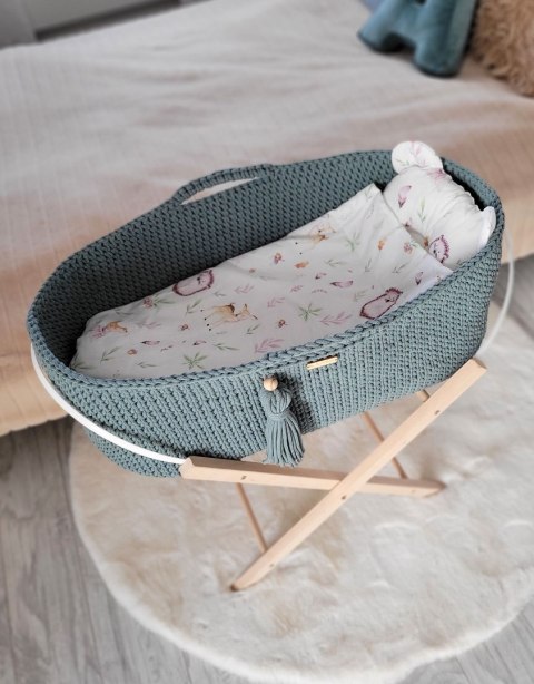 Kosz Mojżesza BOHO bawełniany Handmade z materacykiem - laurel Kosz Mojżesza BOHO bawełniany Handmade z materacykiem - laurel