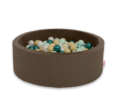 Suchy basen minky H-30 cm z piłkami 200szt.- czekoladowy Suchy basen minky H-30 cm z piłkami 200szt.- czekoladowy