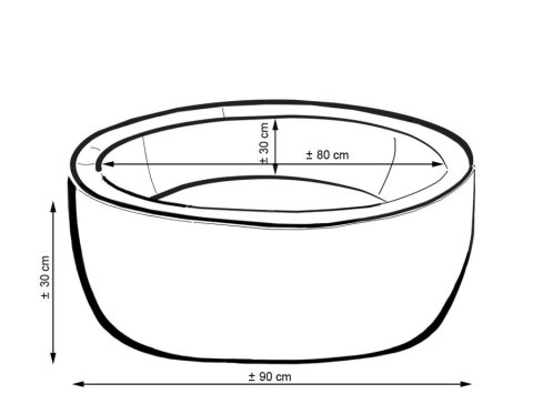 Suchy basen minky H-30 cm z piłkami 200szt.- czekoladowy Suchy basen minky H-30 cm z piłkami 200szt.- czekoladowy