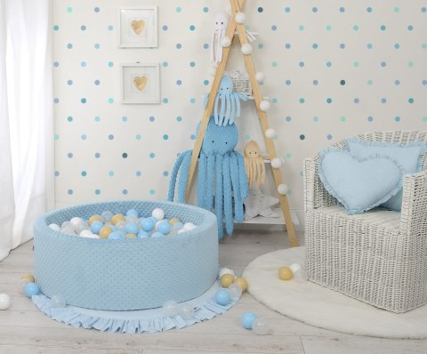 Suchy basen minky H-30 cm z piłkami 200szt.- misty blue Suchy basen minky H-30 cm z piłkami 200szt.- misty blue