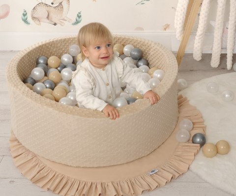 Suchy basen minky H-30 cm z piłkami 300szt. - beżowy Suchy basen minky H-30 cm z piłkami 300szt. - beżowy