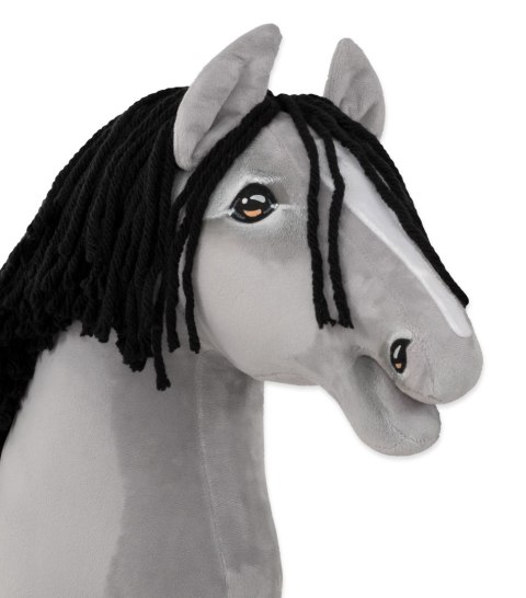 Hobby Horse Duży koń na kiju Premium - siwy IV z czarną grzywą A3 Hobby Horse Duży koń na kiju Premium - siwy IV z czarną grzywą A3