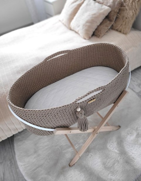 Kosz Mojżesza BOHO Handmade ze stojakiem sand Kosz Mojżesza BOHO Handmade ze stojakiem sand