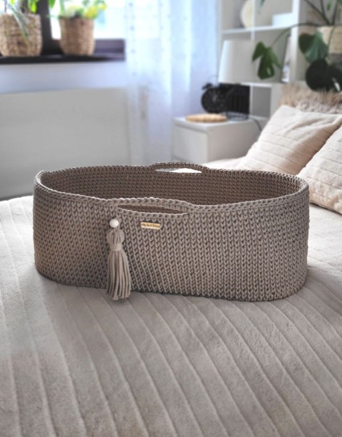Kosz Mojżesza BOHO Handmade ze stojakiem sand Kosz Mojżesza BOHO Handmade ze stojakiem sand