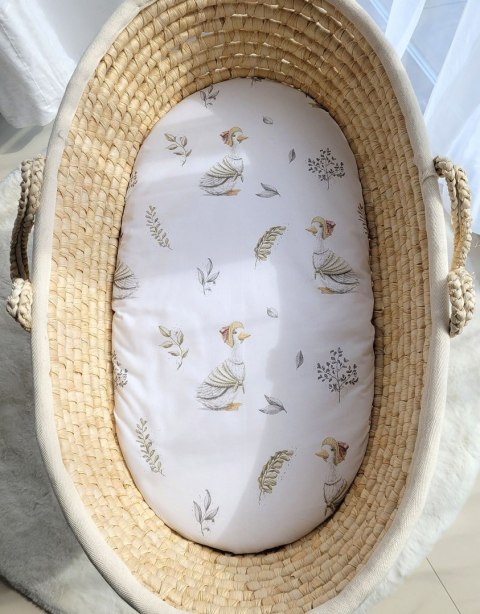 Prześcieradło bawełniane do kosza Mojżesza Boho wózka gondoli 75x35 cm - gooses Prześcieradło bawełniane do kosza Mojżesza Boho wózka gondoli 75x35 cm - gooses
