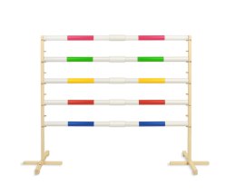 Przeszkoda skokowa do Hobby Horse 160cm, h-120 cm, dwie belki - różowa i niebieska