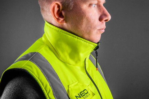 Bezrękawnik roboczy, dwustronny, jedna strona odblaskowa, żółta, rozmiar XXL/58 Bezrękawnik roboczy, dwustronny, jedna strona odblaskowa, żółta, rozmiar XXL/58