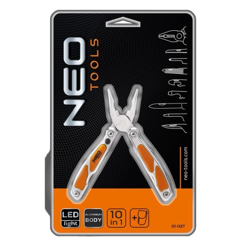 Narzędzie wielofunkcyjne mini, z LED, zestaw 10 elementów Narzędzie wielofunkcyjne mini, z LED, zestaw 10 elementów