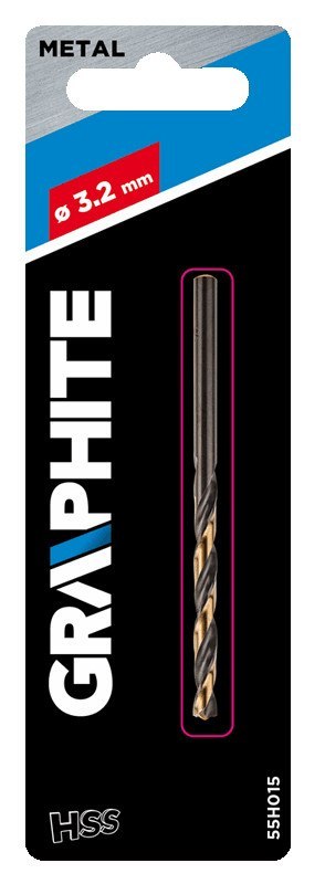 Wiertło do metalu HSS-CNC, 124°, "Pro-Tec", 3.2 mm Wiertło do metalu HSS-CNC, 124°, "Pro-Tec", 3.2 mm