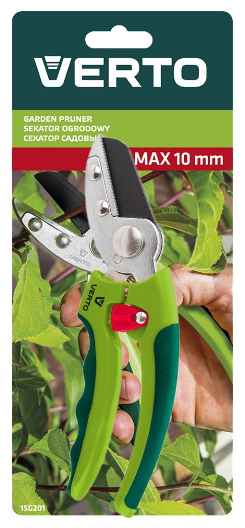 Sekator ogrodowy kowadełkowy 190 mm, średnica cięcia 10 mm Sekator ogrodowy kowadełkowy 190 mm, średnica cięcia 10 mm