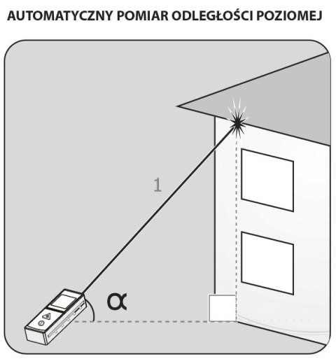 Dalmierz laserowy, zasięg 40 m, ekran dotykowy Dalmierz laserowy, zasięg 40 m, ekran dotykowy