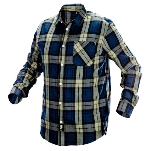 Koszula flanelowa granatowo-oliwkowo-czarna, rozmiar M Koszula flanelowa granatowo-oliwkowo-czarna, rozmiar M