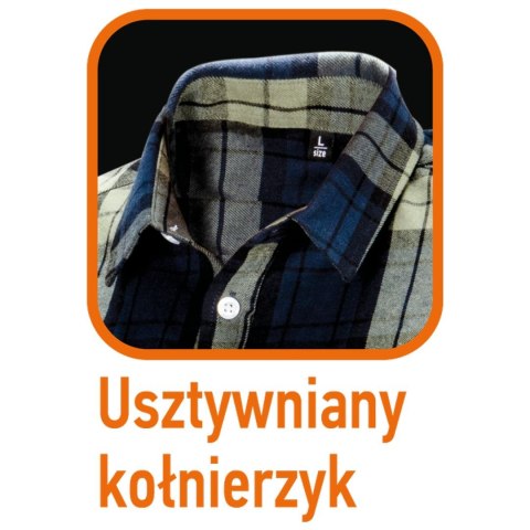 Koszula flanelowa granatowo-oliwkowo-czarna, rozmiar M Koszula flanelowa granatowo-oliwkowo-czarna, rozmiar M