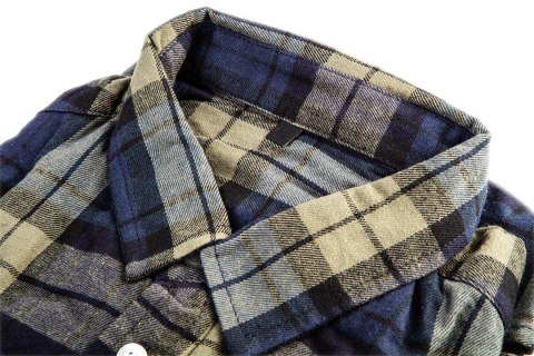 Koszula flanelowa granatowo-oliwkowo-czarna, rozmiar M Koszula flanelowa granatowo-oliwkowo-czarna, rozmiar M