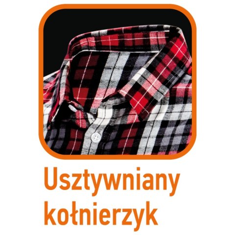 Koszula flanelowa krata czerwono-czarno-biała, rozmiar XL Koszula flanelowa krata czerwono-czarno-biała, rozmiar XL