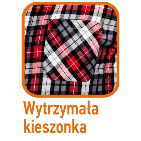 Koszula flanelowa krata czerwono-czarno-biała, rozmiar XL Koszula flanelowa krata czerwono-czarno-biała, rozmiar XL