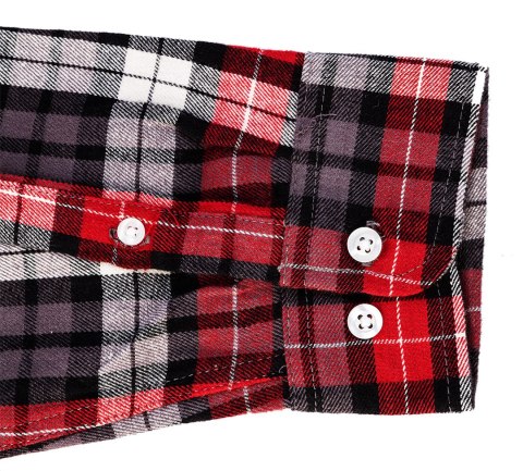 Koszula flanelowa krata czerwono-czarno-biała, rozmiar XL Koszula flanelowa krata czerwono-czarno-biała, rozmiar XL
