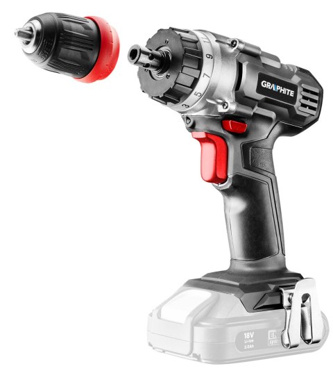 Wiertarko-wkrętarka akumulatorowa Energy+ 18V, Li-Ion, zdejmowany uchwyt 10 mm, bez akumulatora Wiertarko-wkrętarka akumulatorowa Energy+ 18V, Li-Ion, zdejmowany uchwyt 10 mm, bez akumulatora