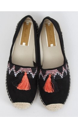 ESPADRYLE BOHO Z FRĘDZLEM CZARNE LX-3R11 BLACK - Inello Inello