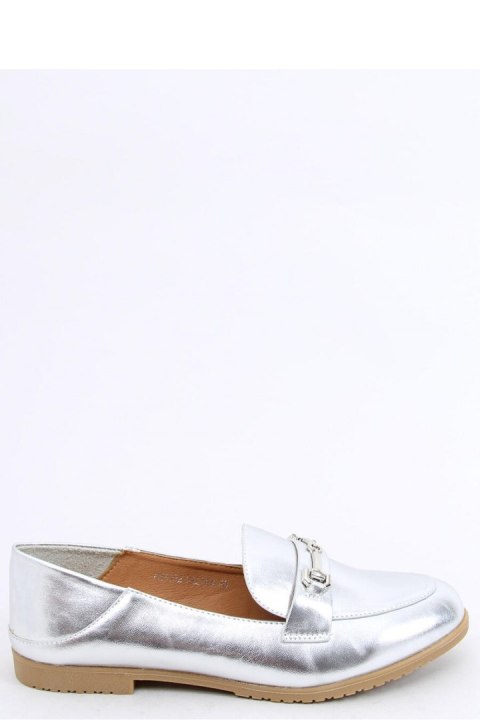 Mokasyny damskie JUSS SILVER - Inello Inello Mokasyny damskie JUSS SILVER - Inello Inello