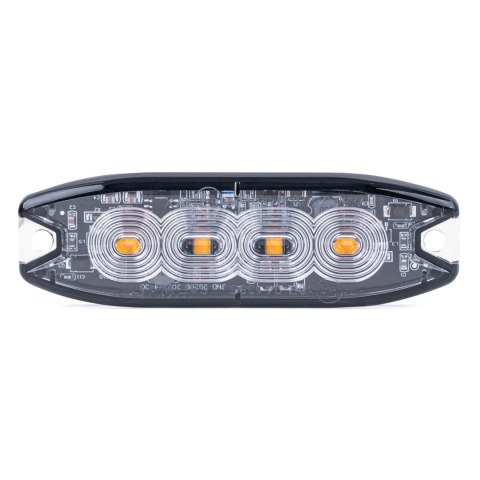 Lampa błyskowa ostrzegawcza płaska 4 led r65 r10 12-24v amio-02298 Lampa błyskowa ostrzegawcza płaska 4 led r65 r10 12-24v amio-02298