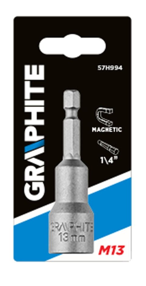 Nasadka magnetyczna 13 x 65 mm, trzpień 1/4" Nasadka magnetyczna 13 x 65 mm, trzpień 1/4"