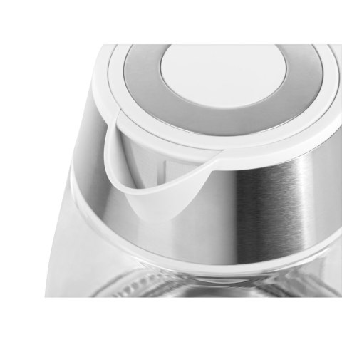 Czajnik elektryczny TEESA, szklany + inox, 2200 W, biały, 1,7 L Czajnik elektryczny TEESA, szklany + inox, 2200 W, biały, 1,7 L
