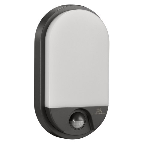 Lampa LED z czujnikiem ruchu Maclean, czujnik na podczerwień, kolor szary, 15W, IP54, barwa naturalna biała (4000K), 1100lm, MCE Lampa LED z czujnikiem ruchu Maclean, czujnik na podczerwień, kolor szary, 15W, IP54, barwa naturalna biała (4000K), 1100lm, MCE