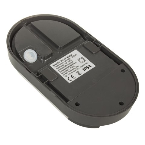 Lampa LED z czujnikiem ruchu Maclean, czujnik na podczerwień, kolor szary, 15W, IP54, barwa naturalna biała (4000K), 1100lm, MCE Lampa LED z czujnikiem ruchu Maclean, czujnik na podczerwień, kolor szary, 15W, IP54, barwa naturalna biała (4000K), 1100lm, MCE