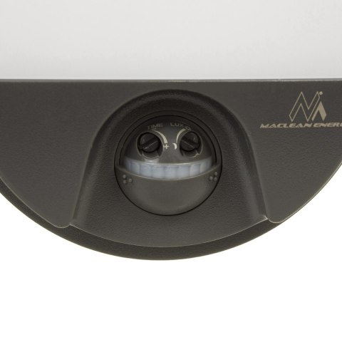 Lampa LED z czujnikiem ruchu Maclean, czujnik na podczerwień, kolor szary, 15W, IP54, barwa naturalna biała (4000K), 1100lm, MCE Lampa LED z czujnikiem ruchu Maclean, czujnik na podczerwień, kolor szary, 15W, IP54, barwa naturalna biała (4000K), 1100lm, MCE