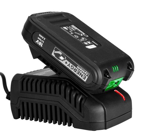 Wiertarko-wkrętarka akumulatorowa Energy+ 18V, Li-Ion, uchwyt 13 mm, 2 aku 2Ah, ład, walizka Wiertarko-wkrętarka akumulatorowa Energy+ 18V, Li-Ion, uchwyt 13 mm, 2 aku 2Ah, ład, walizka