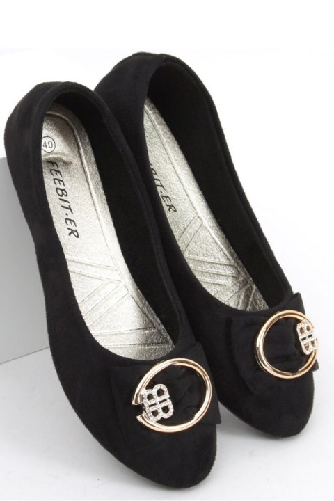Baleriny damskie GAURI BLACK - Inello Inello Baleriny damskie GAURI BLACK - Inello Inello