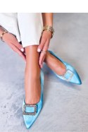 Baleriny eleganckie z kamieniami LORELLA BLUE - Inello Inello