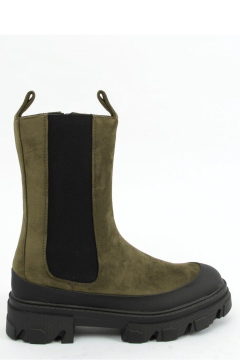 Botki sztyblety wysokie zielone RB122P GREEN - Inello Inello