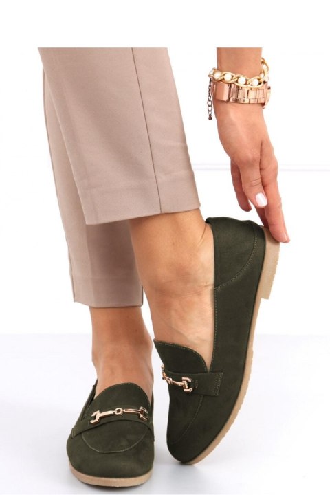 Mokasyny damskie JUSS GREEN - Inello Inello Mokasyny damskie JUSS GREEN - Inello Inello