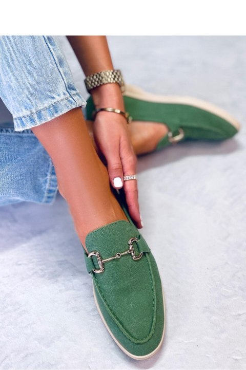 Mokasyny damskie MILVA GREEN - Inello Inello Mokasyny damskie MILVA GREEN - Inello Inello