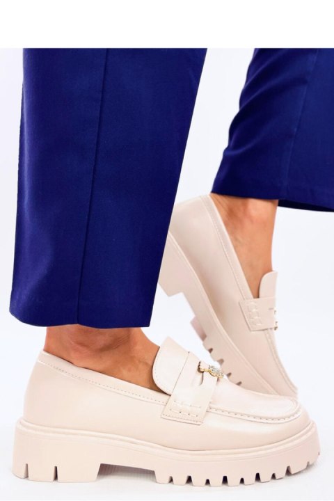 Mokasyny na platformie RIMET BEIGE - Inello Inello Mokasyny na platformie RIMET BEIGE - Inello Inello