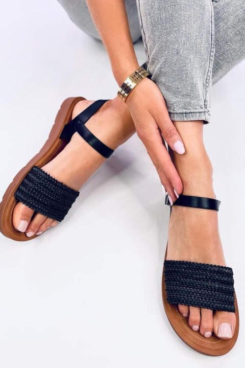 Sandałki w stylu boho SALINON BLACK - Inello Inello Sandałki w stylu boho SALINON BLACK - Inello Inello