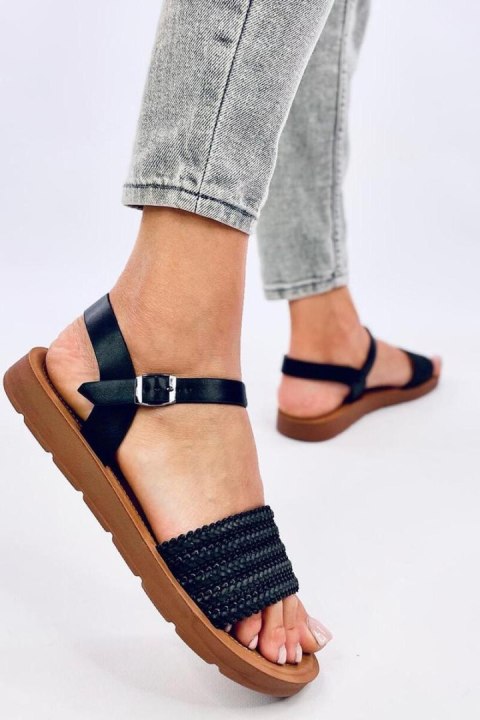 Sandałki w stylu boho SALINON BLACK - Inello Inello Sandałki w stylu boho SALINON BLACK - Inello Inello