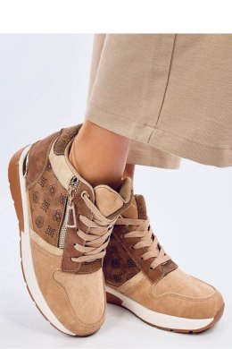 Sneakersy na koturnie TELTS KHAKI - Inello Inello