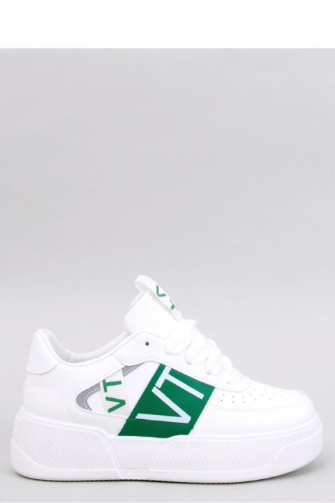 Sneakersy na platformie STERRY WHITE GREEN - Inello Inello Sneakersy na platformie STERRY WHITE GREEN - Inello Inello